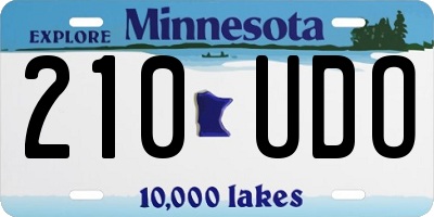 MN license plate 210UDO