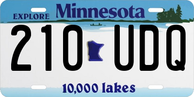 MN license plate 210UDQ