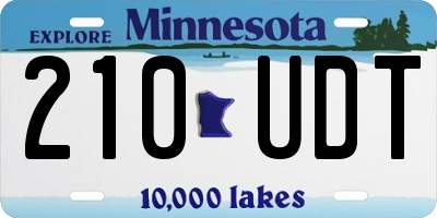 MN license plate 210UDT