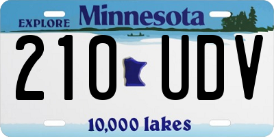 MN license plate 210UDV