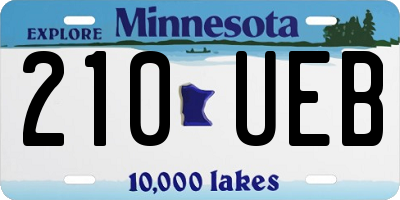 MN license plate 210UEB