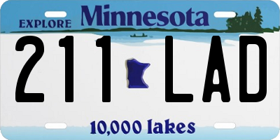 MN license plate 211LAD