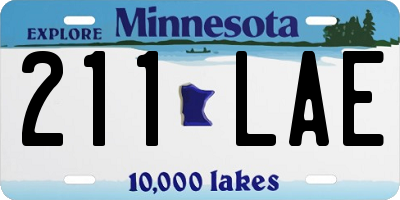 MN license plate 211LAE