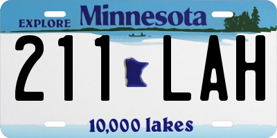 MN license plate 211LAH