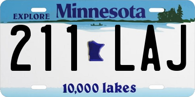 MN license plate 211LAJ