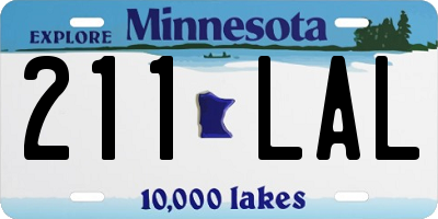 MN license plate 211LAL