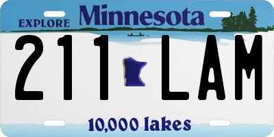 MN license plate 211LAM