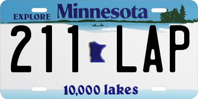 MN license plate 211LAP