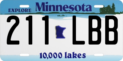 MN license plate 211LBB