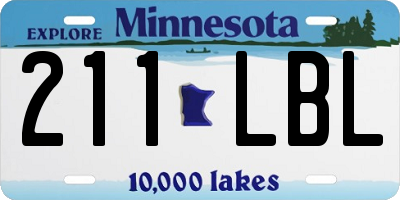 MN license plate 211LBL