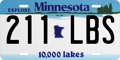 MN license plate 211LBS