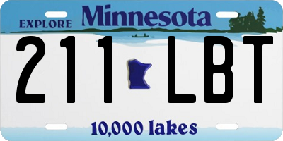 MN license plate 211LBT