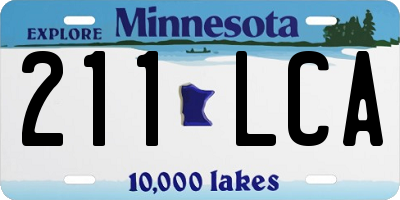 MN license plate 211LCA