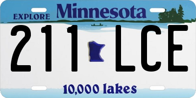 MN license plate 211LCE