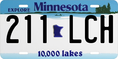 MN license plate 211LCH