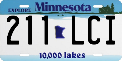 MN license plate 211LCI