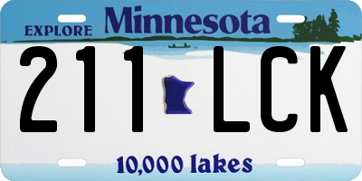 MN license plate 211LCK