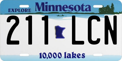 MN license plate 211LCN
