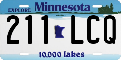 MN license plate 211LCQ