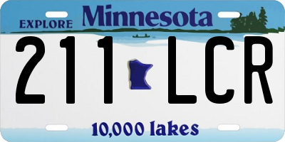 MN license plate 211LCR