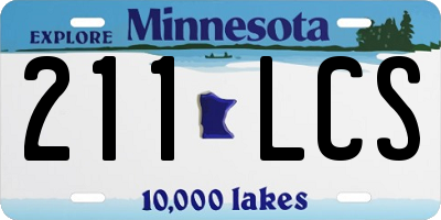 MN license plate 211LCS