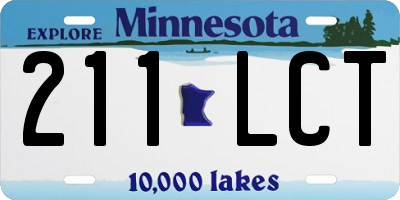 MN license plate 211LCT