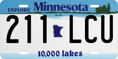 MN license plate 211LCU