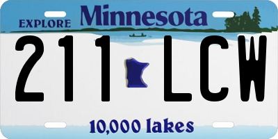 MN license plate 211LCW