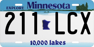 MN license plate 211LCX
