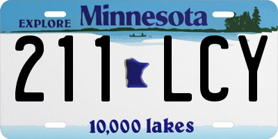 MN license plate 211LCY