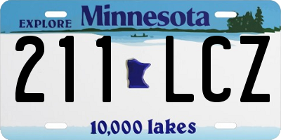 MN license plate 211LCZ