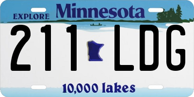 MN license plate 211LDG