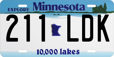 MN license plate 211LDK