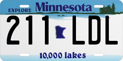MN license plate 211LDL