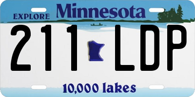MN license plate 211LDP