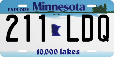 MN license plate 211LDQ