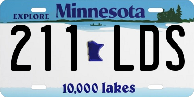 MN license plate 211LDS