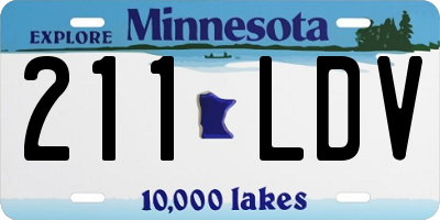 MN license plate 211LDV