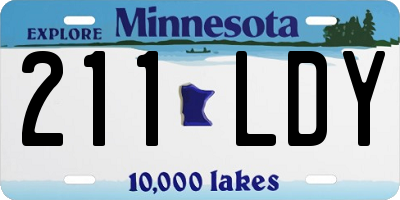 MN license plate 211LDY