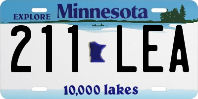 MN license plate 211LEA