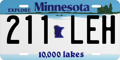 MN license plate 211LEH