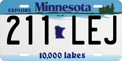 MN license plate 211LEJ