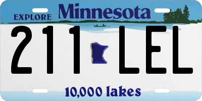 MN license plate 211LEL