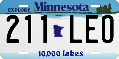 MN license plate 211LEO