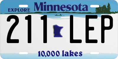 MN license plate 211LEP