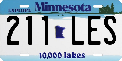 MN license plate 211LES