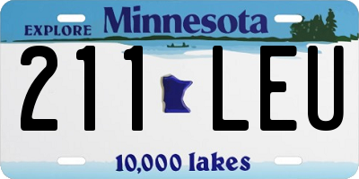 MN license plate 211LEU