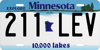 MN license plate 211LEV