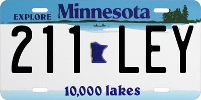 MN license plate 211LEY