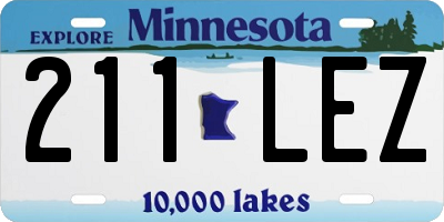 MN license plate 211LEZ